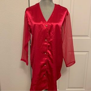 VICTORIA’S SECRET gold label size S vintage short gown original pearl buttons